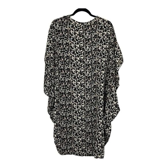 Umgee Womens Size 1X Animal Leopard Print Open Front Kimono - Picture 3 of 4